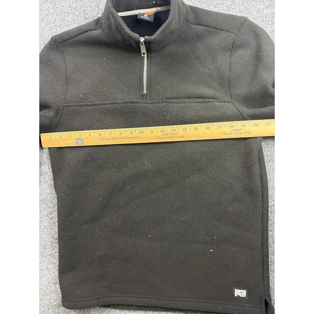 Timberland PRO Quarter Zip Pullover Mens Small Black Fleece Lined TB0A1144